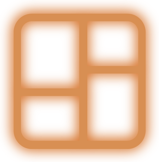 Ícone de um quadrado dividido em 4 partes que representa a plataforma de desafios